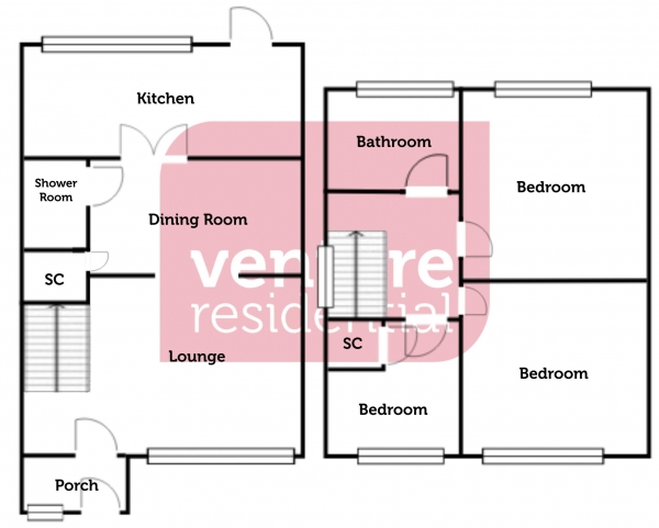 Floor Plan Image for 3 Bedroom Semi-Detached House for Sale in Holgate Drive, Luton