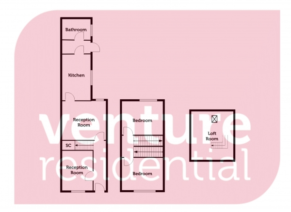 Floor Plan Image for 3 Bedroom Terraced House for Sale in William Street, Luton