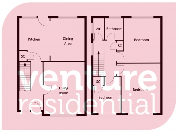 Floor Plan Image for 3 Bedroom End of Terrace House for Sale in Oatfield Close, Luton