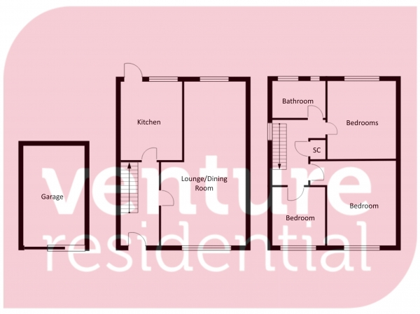 Floor Plan Image for 3 Bedroom Semi-Detached House for Sale in Alpine Way, Luton