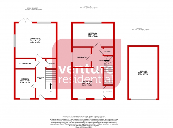 Floor Plan Image for 2 Bedroom End of Terrace House for Sale in Challney Gardens, Luton