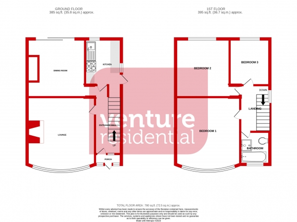 Floor Plan Image for 3 Bedroom End of Terrace House for Sale in Filmer Road, Luton