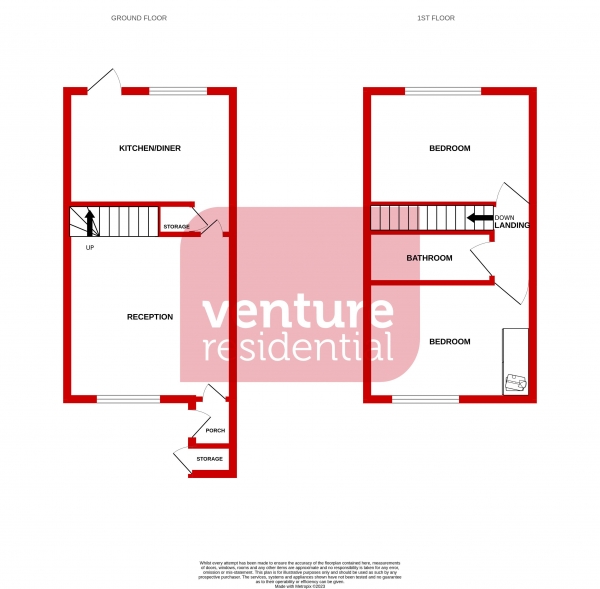 Floor Plan Image for 2 Bedroom End of Terrace House for Sale in Farrow Close