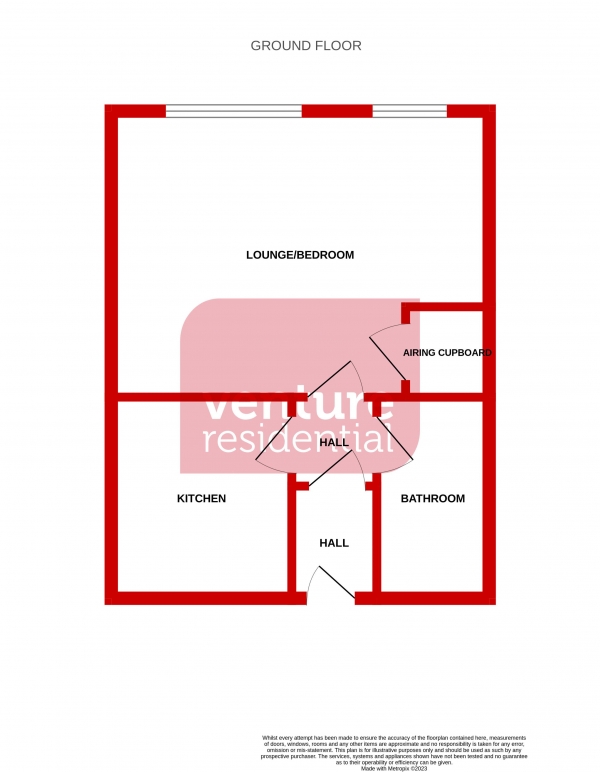 Floor Plan Image for 1 Bedroom Studio for Sale in Studio flat, Stockwood Crescent, Luton