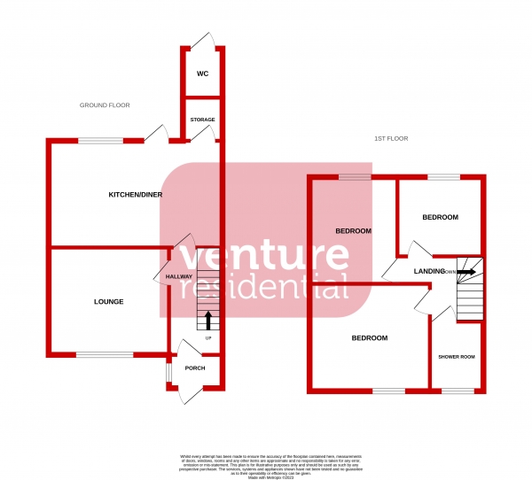 Floor Plan Image for 3 Bedroom End of Terrace House for Sale in Summerfield Road