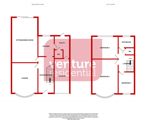 Floor Plan Image for 3 Bedroom Semi-Detached House for Sale in Woodgreen Road, 3 Bedroom Semi - Detached