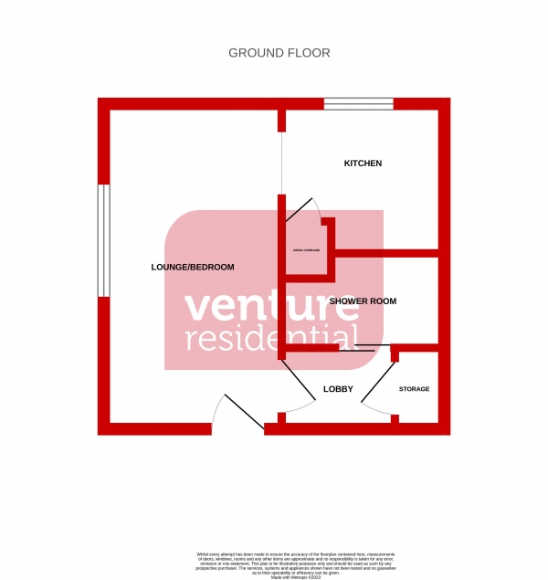 Floor Plan Image for 1 Bedroom Studio for Sale in Celandine Drive, Luton