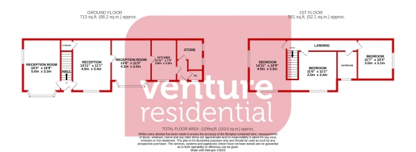 Floor Plan Image for 3 Bedroom End of Terrace House for Sale in Baker Street, Luton