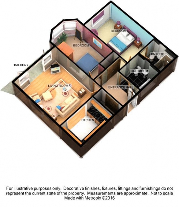 Floor Plan for 2 Bedroom Apartment for Sale in Marian Gardens, Bromley, BR1, 3FH -  &pound525,000