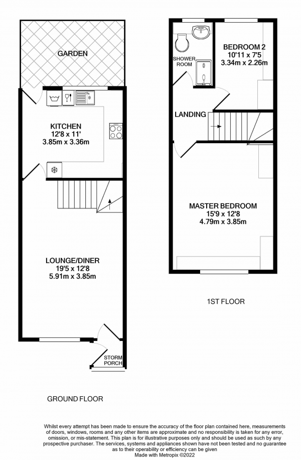 Floor Plan Image for 2 Bedroom Terraced House for Sale in Henville Road, Bromley