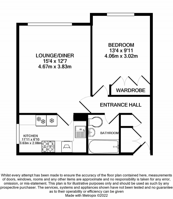 Floor Plan Image for 1 Bedroom Apartment for Sale in Farnaby Road, Bromley