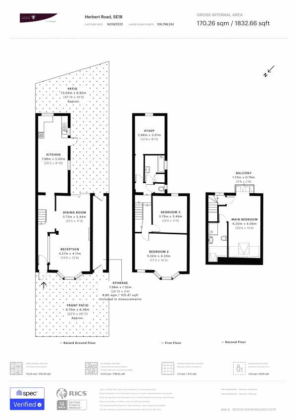 Floor Plan Image for 4 Bedroom Semi-Detached House for Sale in Herbert Road, London