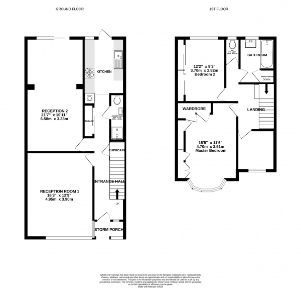 Floor Plan Image for 3 Bedroom Terraced House for Sale in Ernest Grove, Beckenham