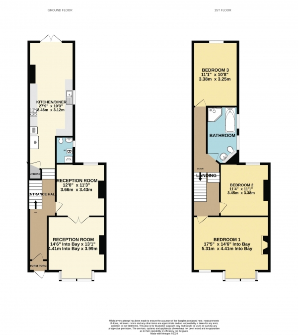 Floor Plan Image for 3 Bedroom Semi-Detached House for Sale in Brownhill Road, London