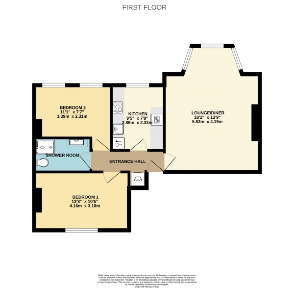 Floor Plan Image for 2 Bedroom Apartment to Rent in 348 Brownhill Road, London