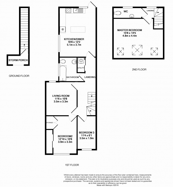 Floor Plan Image for 3 Bedroom Apartment for Sale in Morgan Road, Bromley