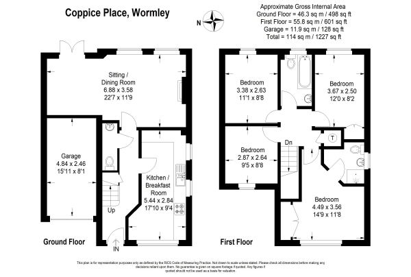 Floor Plan Image for 4 Bedroom Detached House to Rent in HOUSE CLOSE TO WITLEY MAINLINE TRAIN STATION