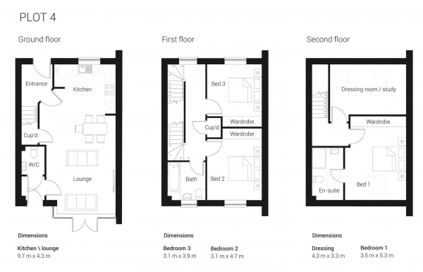 Floor Plan Image for 4 Bedroom Semi-Detached House to Rent in **LET AGREED** STUNNING 4 BEDROOM HOME - TWO ALLOCATED PARKING