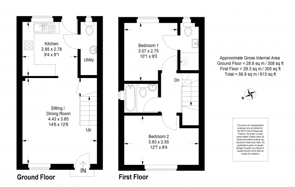 Floor Plan Image for 2 Bedroom Semi-Detached House for Sale in Barnes Road, Farncombe