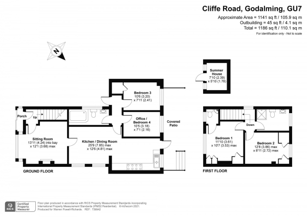 Floor Plan Image for 4 Bedroom Detached House for Sale in Cliffe Road, Godalming