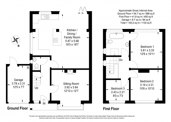 Floor Plan Image for 3 Bedroom Detached House to Rent in **LET AGREED BY WARREN POWELL RICHARDS** A large detached home with parking close to Farncombe mainline station