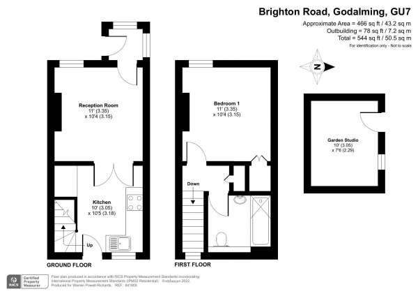 Floor Plan Image for 1 Bedroom Terraced House for Sale in Brighton Road, Godalming