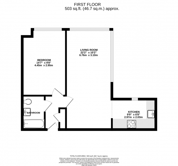 Floor Plan Image for 1 Bedroom Apartment for Sale in Catteshall Lane , Godalming