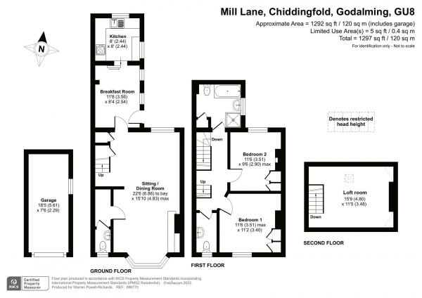 Floor Plan Image for 2 Bedroom Semi-Detached House for Sale in Mill Lane, Chiddingfold