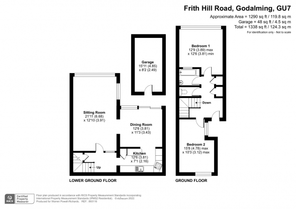 Floor Plan Image for 2 Bedroom Maisonette for Sale in Frith Hill Road, Godalming