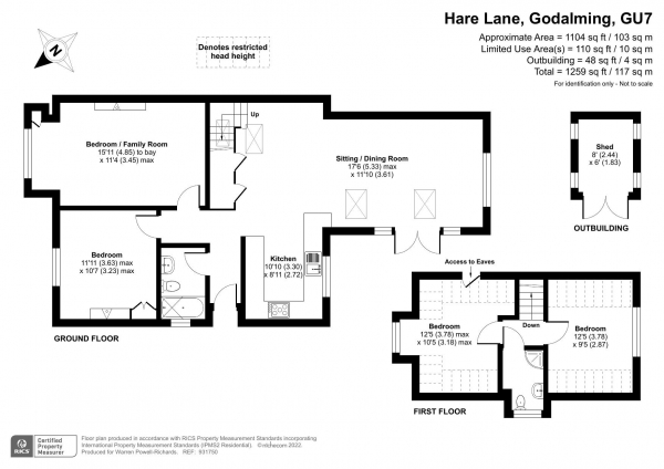 Floor Plan Image for 4 Bedroom Detached House for Sale in Hare Lane, Farncombe