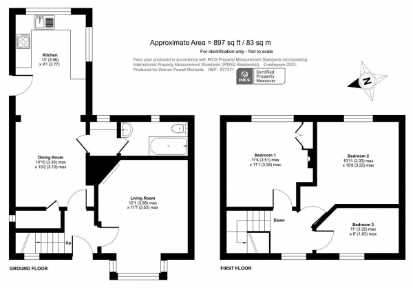 Floor Plan Image for 3 Bedroom Detached House for Sale in Farncombe, Godalming