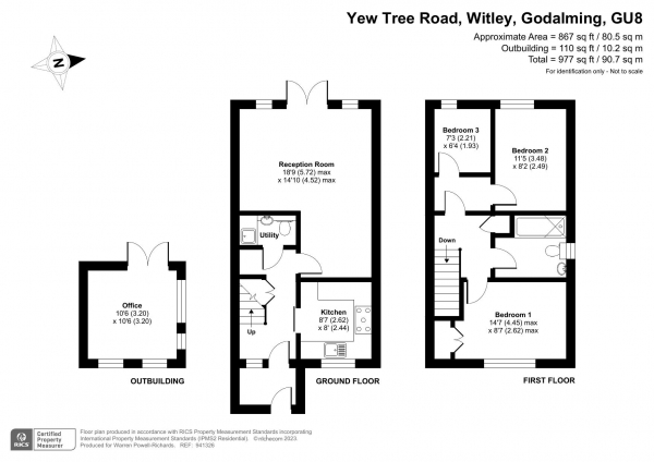 Floor Plan Image for 3 Bedroom Semi-Detached House for Sale in Yew Tree Road, Witley