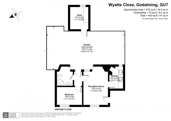 Floor Plan Image for 1 Bedroom Apartment for Sale in Wyatts Close, Godalming