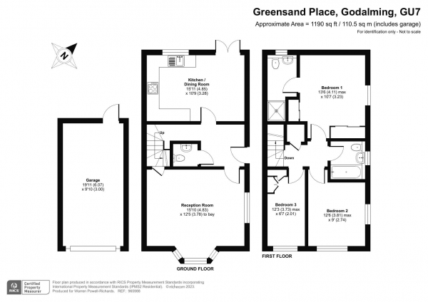 Floor Plan Image for 3 Bedroom Detached House for Sale in Greensand Place , Godalming