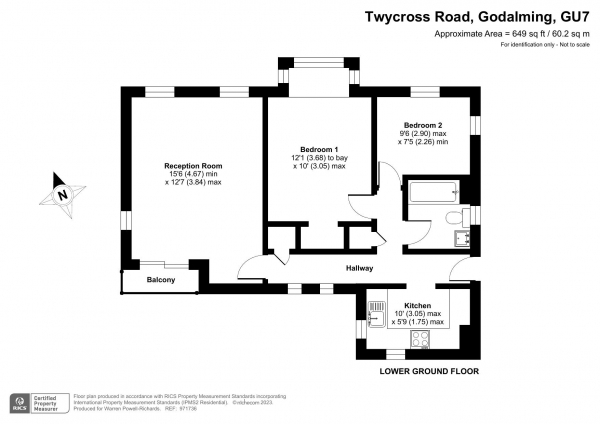 Floor Plan Image for 2 Bedroom Apartment for Sale in Twycross Road, Godalming