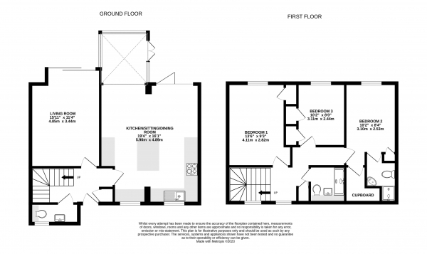 Floor Plan Image for 3 Bedroom Semi-Detached House for Sale in Red House Lane, Elstead