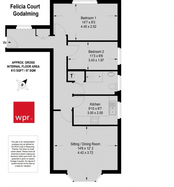 Floor Plan Image for 2 Bedroom Flat for Sale in Godalming Town  Centre