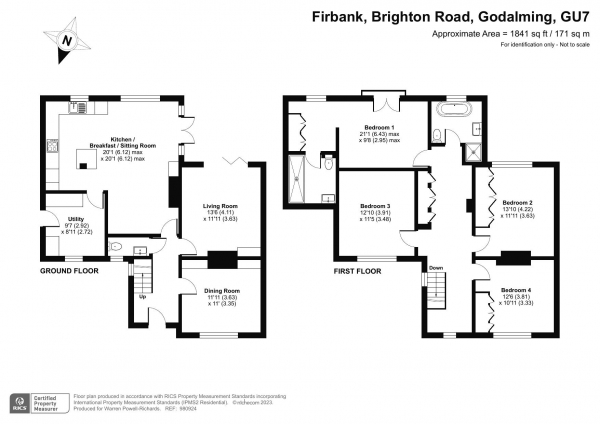 Floor Plan Image for 4 Bedroom Detached House for Sale in Brighton Road, Godalming