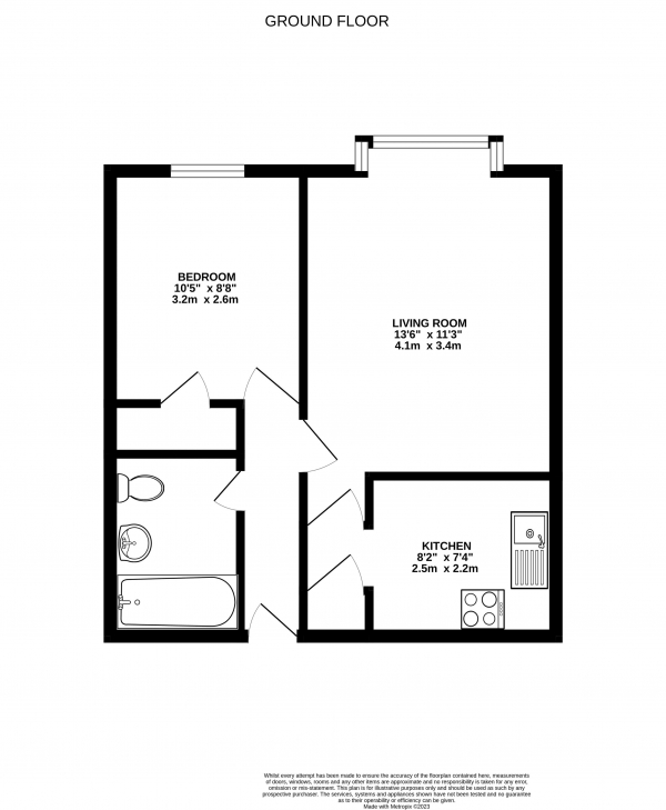 Floor Plan Image for 1 Bedroom Apartment for Sale in Portsmouth Road, Milford