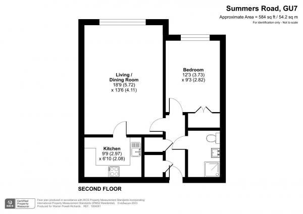 Floor Plan Image for 1 Bedroom Flat for Sale in Summers Road, Godalming