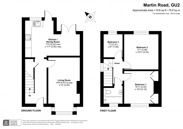 Floor Plan Image for 3 Bedroom Semi-Detached House for Sale in Martin Road, Guildford