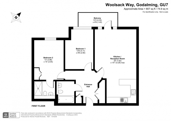 Floor Plan Image for 2 Bedroom Apartment for Sale in The Atrium, Woolsack Way, Godalming