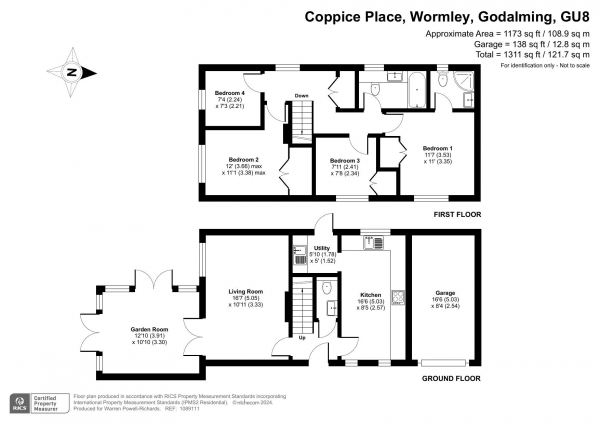 Floor Plan Image for 4 Bedroom Detached House for Sale in Coppice Place, Wormley