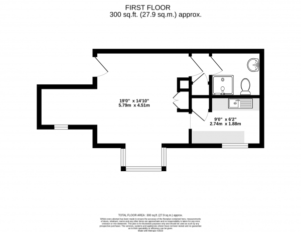 Floor Plan Image for 1 Bedroom Studio for Sale in Badgers Cross, Milford, Godalming