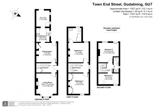 Floor Plan Image for 4 Bedroom Semi-Detached House for Sale in Town End Street, Godalming