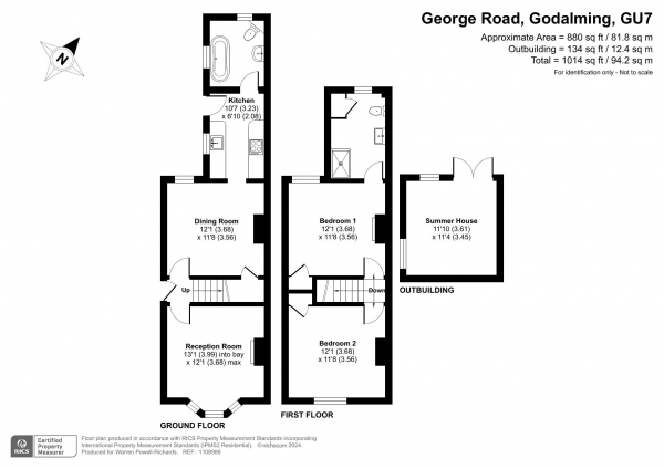 Floor Plan Image for 2 Bedroom Semi-Detached House for Sale in George Road, Farncombe