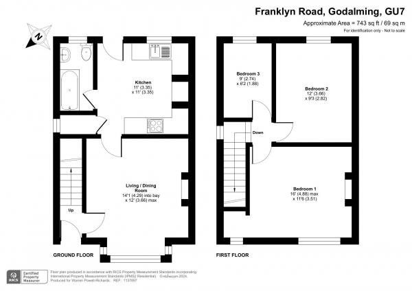 Floor Plan Image for 3 Bedroom Detached House for Sale in Franklyn Road, Godalming