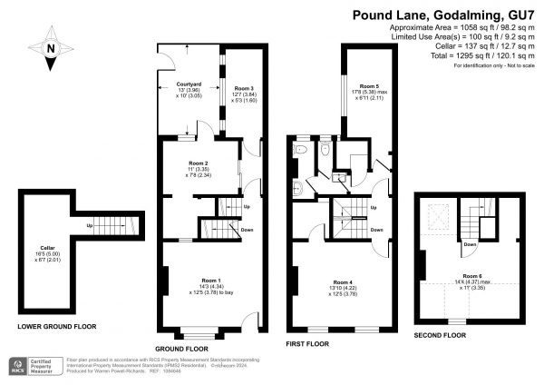 Floor Plan Image for 3 Bedroom Town House for Sale in Pound Lane, Godalming