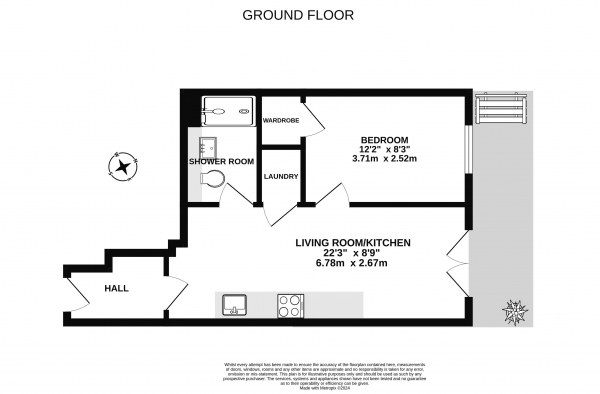 Floor Plan Image for 1 Bedroom Ground Flat for Sale in Weybrook House, Godalming