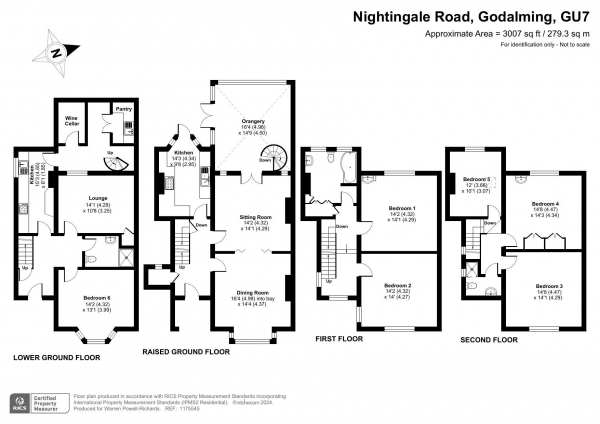 Floor Plan Image for 6 Bedroom Detached House for Sale in Nightingale Road, Godalming